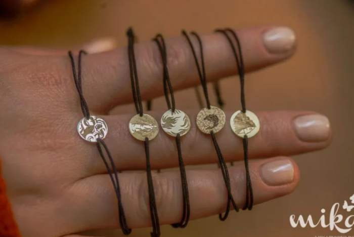Wood Symbol | Five Elements String Bracelet in 14kt Yellow Gold