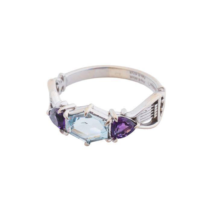 Lyra Promise Ring in 18kt White Gold