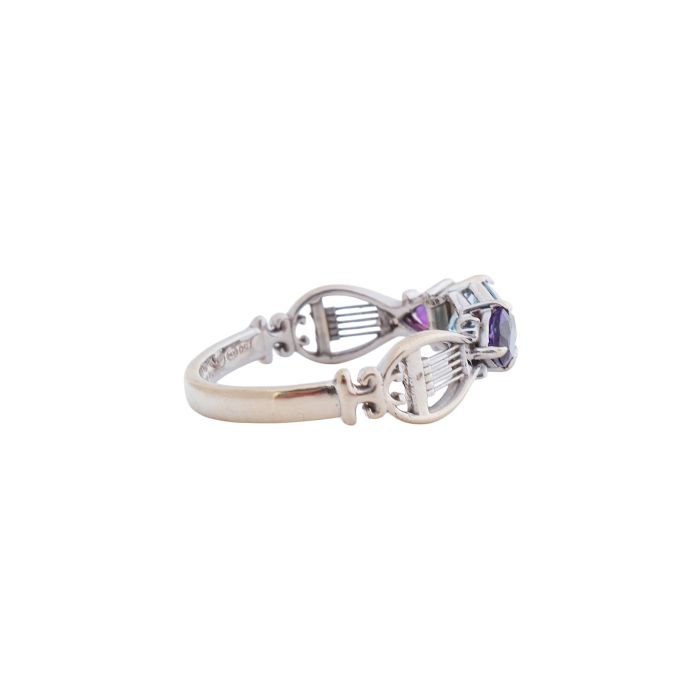 Lyra Promise Ring in 18kt White Gold