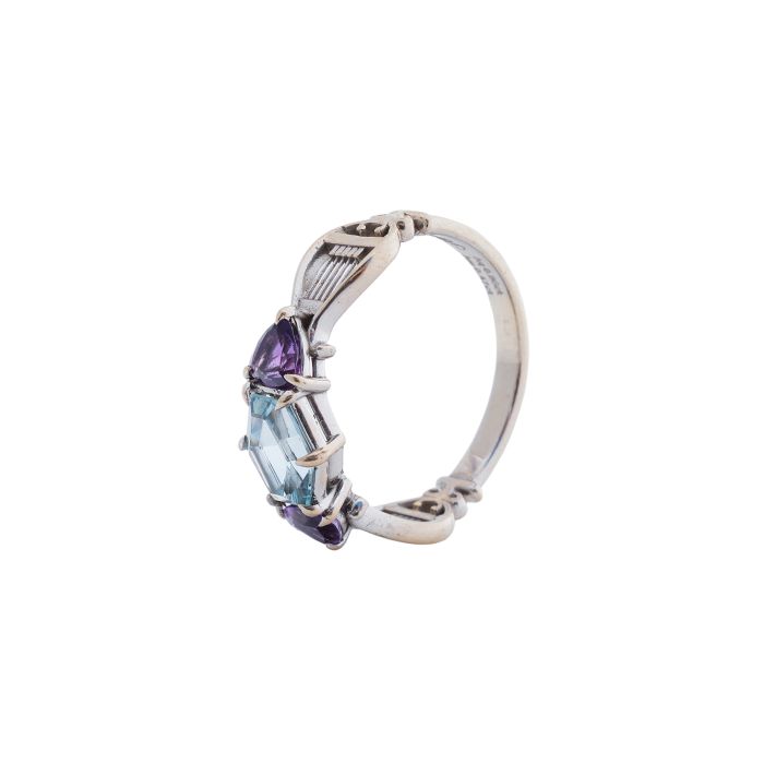 Lyra Promise Ring in 18kt White Gold