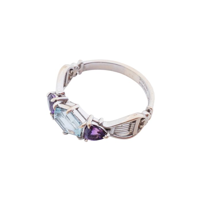 Lyra Promise Ring in 18kt White Gold