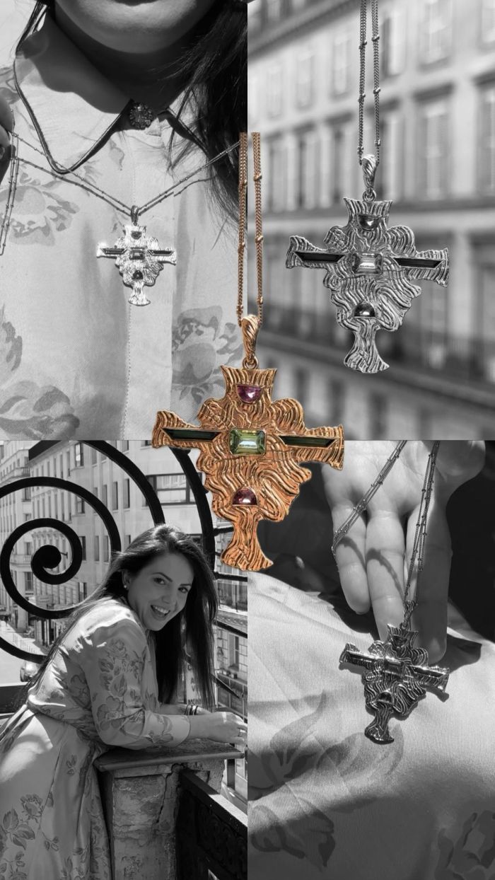 Natural Trust Cross in 18kt Rose Gold